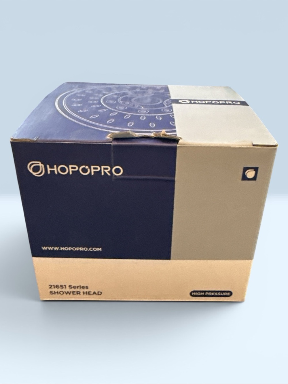 Hopopro 21651 Series High-Pressure Shower Head - Navy/Beige
